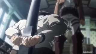 Attack On Titan  Levi Beating The Shit Out Of Eren EnglishHD [upl. by Eitisahc638]