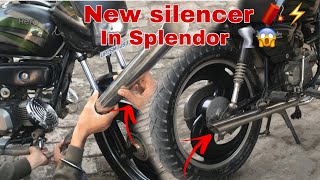 New silencer for Splendor ❤️✅ first in Splendor [upl. by Kralc53]