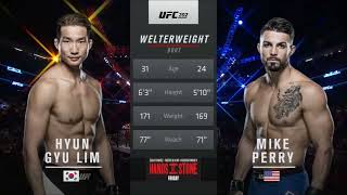 Hyun Gyu Lim vs Mike Perry [upl. by Eanram]