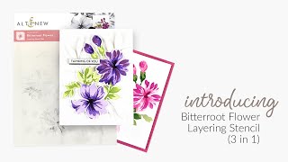 Gorgeous Bitterroot Flower Layering Stencil Set [upl. by Nylitak]