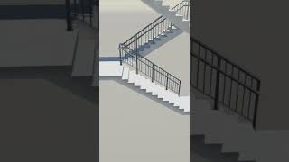 Sampel Model RaillingHandrail teklastructures tekla23 modelview konstruksi stairs [upl. by Ruffi]