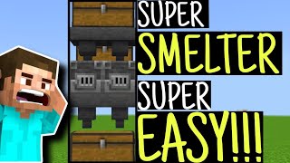 quotAutomatic Super Smelter for Survival  Minecraft Bedrock amp Javaquot [upl. by Nirehtak808]