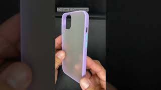 Funda o carcasa trasparente mate con bordes color morado para iPhone 13 [upl. by Judus]