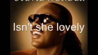 Stevie WonderIsnt She Lovely Lyrics [upl. by Irita]