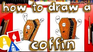 How To Draw A Coffin For Halloween [upl. by Lathe]