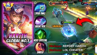 Harith Gold Lane BEST BUILD 2024  Harith Top Global Gameplay MLBB [upl. by Tiffa]