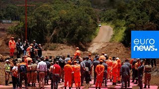 New video captures moment of deadly dam collapse in Brazil [upl. by Ettezyl]