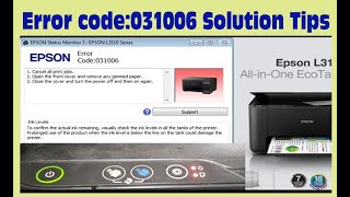 Epson L3110l3115 Error code 031006 II cancel all print job How to fix EPSON L3110 Error Code031006 [upl. by Haneen]