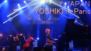 quotX JAPANquot YOSHIKI 伝説、絵画とのコラボ、HIDEへの想い、そして。Japan Expo Paris LIVE stage 2014 [upl. by Lynnette]