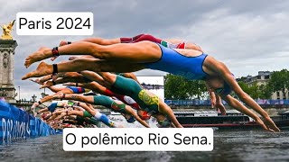 PARIS 2024 Triatletas são internados depois de nadarem no RIO SENA Bélgica abandona a competição [upl. by Gnahc]