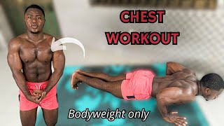 How to build a huge chest at home  Bodyweight only No equipment [upl. by Googins]