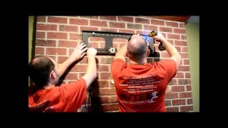 How To Hang a flat panel tv on a brick fireplace [upl. by Blain122]