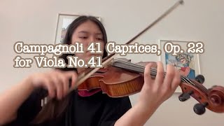 Campagnoli 41 Caprices Op 22 for Viola No41 [upl. by Nwahsyar]