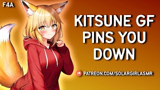 Kitsune Girlfriend Pins You Down  Flustered to Soft Dom GF Kisses Cuddles ASMR GF Comfort Sleep Aid [upl. by Ovatsug680]