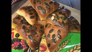 Russische Piroschki mit Kefirteig im Backofen  Rezept amp Zubereitung  Russische Küche [upl. by Aztirak]