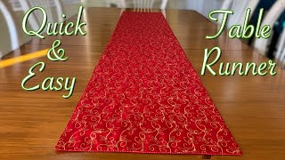 Quick and Easy Christmas Table Runner  The Sewing Room Channel [upl. by Anaira365]