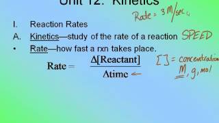 Kinetics 1 Intro [upl. by Dietsche290]