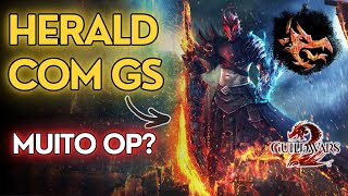 GUILD WARS 2  HERALD DERRETENDO INIMIGOS COM GREATSWORD NO WVW [upl. by Allerim308]