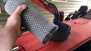 Kubota Tractor L3010 HST Air Filter Cleaning [upl. by Ursas319]