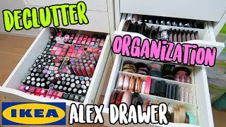 Makeup Declutter  The BEST Way to Organize IKEA Alex Drawers [upl. by Simonne]