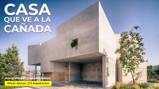 CASA INTROSPECTIVA que VE A LA CAÑADA de CONCRETO y TIERRA  Obras Ajenas  G3 Arquitectos [upl. by Terriss]