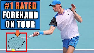 Jannik Sinner Forehand Analysis Footwork Technique Swing Path And MORE [upl. by Rowley]