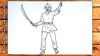 how to draw lachit borphukan easy [upl. by Chelton]