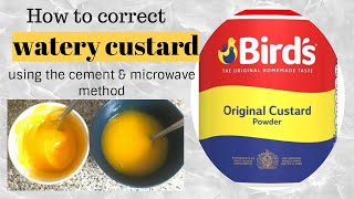 How to correct watery custard using Birds custard powder 2 methods using boiled hot water [upl. by Olenolin]