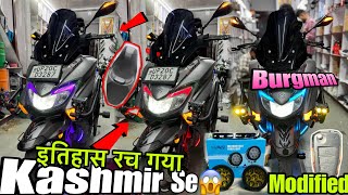 Burgman Modified  कश्मीर से आई Burgman इतिहास रच गया  Suzuki Burgman 125 Modifications [upl. by Intisar423]