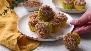 Cinnamon Streussel Mini Muffins [upl. by Anawait101]