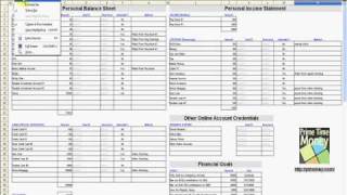 Personal Financial Statements and Passwords Spreadsheet  AllInOne Template [upl. by Llorre]