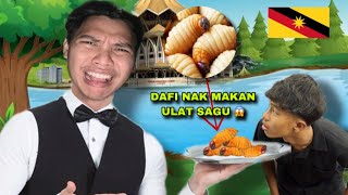 DAFI NAK MAKAN ULAT SAGU 24 JAM MAKAN MAKANAN SARAWAK  ft Freestyle Team [upl. by Kcirdek585]