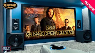 How Much To Build This 744 KLIPSCH THX 4K DOLBY ATMOS Home Theater BREAKDOWN amp TOUR JVC DENON [upl. by Ahtael]