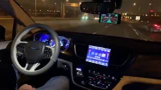 Chrysler Pacifica Hybrid 2018 Self Driving  Adaptive cruise control  Curve [upl. by Silletram]