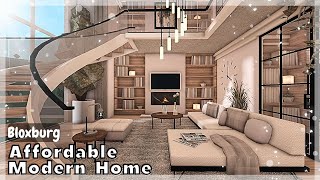 BLOXBURG Affordable Modern Home Speedbuild interior  full tour Roblox House Build [upl. by Pelaga441]