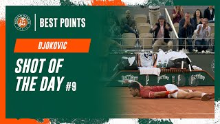 Shot of the day 9 Novak Djokovic  RolandGarros 2024 [upl. by Ylloj]