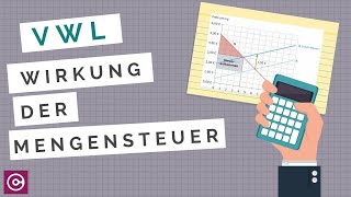 Wirkung der Mengensteuer Volkswirtschaftslehre Animation [upl. by Akenot105]