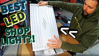 BEST LED SHOP LIGHTS HyperLite High Bay Lights INSTALL  REVIEW [upl. by Pacifica950]