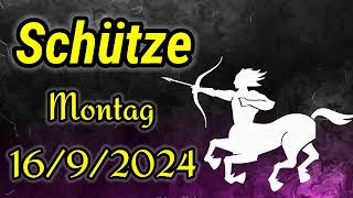 horoskop Schütze Montag 16 September 2024 [upl. by Notwen]