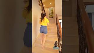 Girl jumping with joy funny short challenge music remix yt short viral djremix yummy enjoy [upl. by Thom]