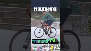 Trackstand on a fixed gear Cinelli Vigorelli cycling bike fixedgear fixie bikelife [upl. by Yenterb]