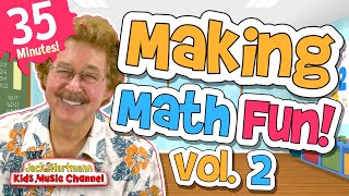 Making Math Fun Vol 2  35 Minutes of Fun Math Songs for Kids  Jack Hartmann [upl. by Aihsirt83]