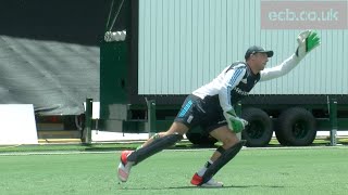 Wicketkeeper spotlight  Agility and catching with Englands Jos Buttler [upl. by Scornik]