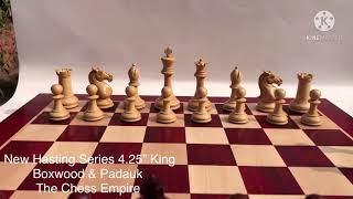 New Hasting Series 425” luxury wood Staunton chess set pieces The Chess Empire [upl. by Haag]