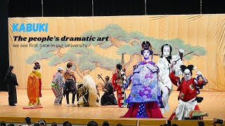 Kabuki🤡  The people dramatic art🎃 A solo performance in our university japan kabuki youtube [upl. by Kiyoshi]