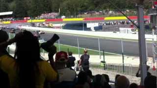 F1 2012 Belgium Grand Prix  Start of the race and crash [upl. by Aryn]