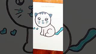 Baby Cat Drawing and Coloring for Kids And Toddlers cat shorts howtodraw [upl. by Nnayd483]