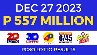 Lotto Result December 21 2023 9pm PCSO [upl. by Anenahs]