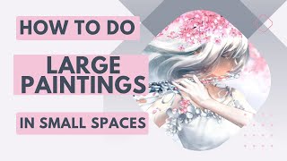 How to Do Large DPs in Small Spaces  Unboxing and Tutorial  Diamond Painting [upl. by Velleman]