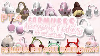 Berry Avenue Winter EARMUFFS  EAR WARMERS CODES bloxburg brookhaven PT4 roblox aesthetic [upl. by Dimo650]